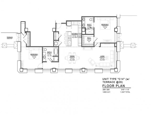 C Terr Bed Apartment Power Light Apartments