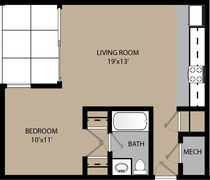 Studio floorplan