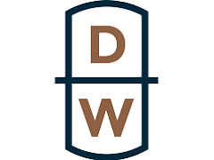 Elegant logo design featuring intertwined letters D and W with a shield-like border, conveying strength and unity.