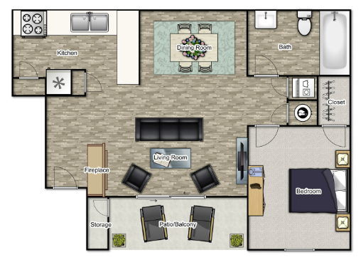 1 bedroom