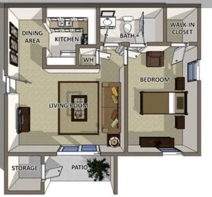 1 bd / 1 ba