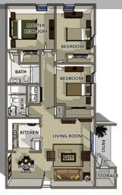 3 bd/ 2 ba