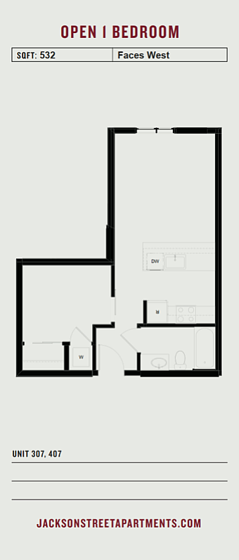 Jackson Street - B.4 Apts 307, 407 -  Floorplan