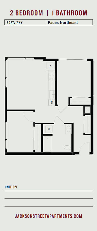 Jackson Street - E.2 Apt 321 ADA - Floorplan