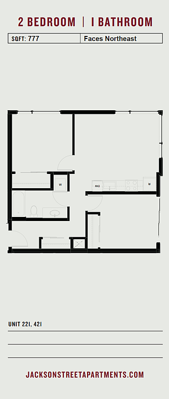 Jackson Street - E.2 Apts 221, 421 - Floorplan