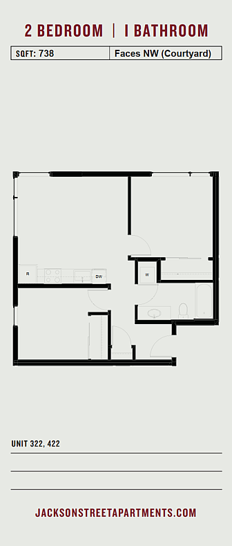 Jackson Street - E.3 Apts 322, 422 - Floorplan
