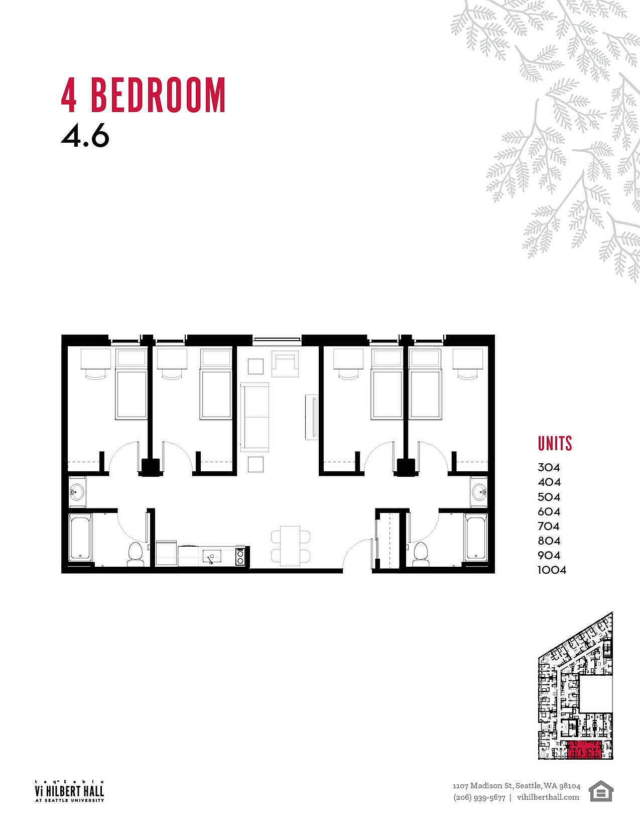 Vi Hilbert 4 Bedroom Floorplan