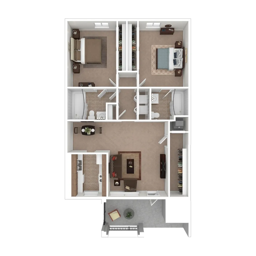 2 BR Downstairs