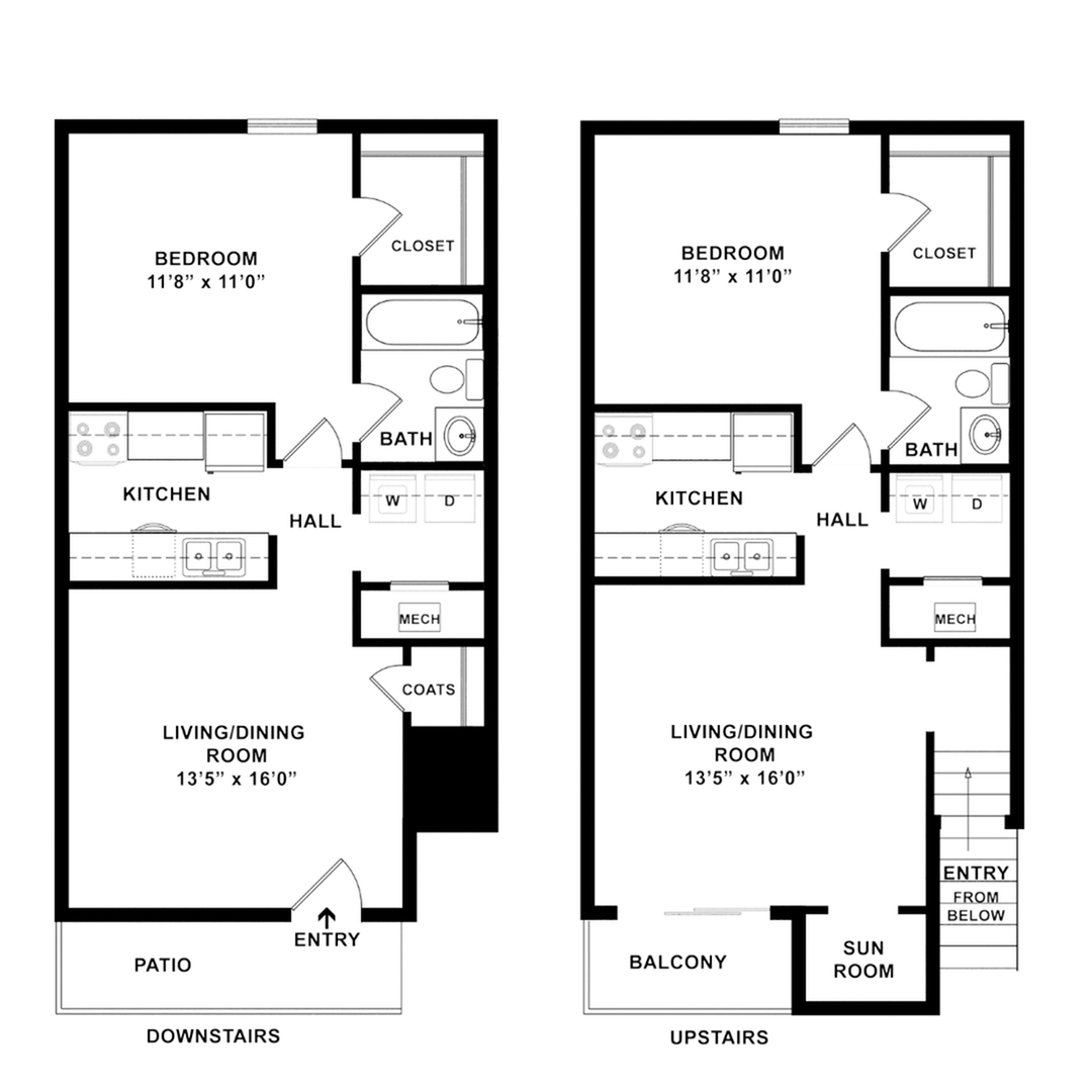 1 Bedroom Layout