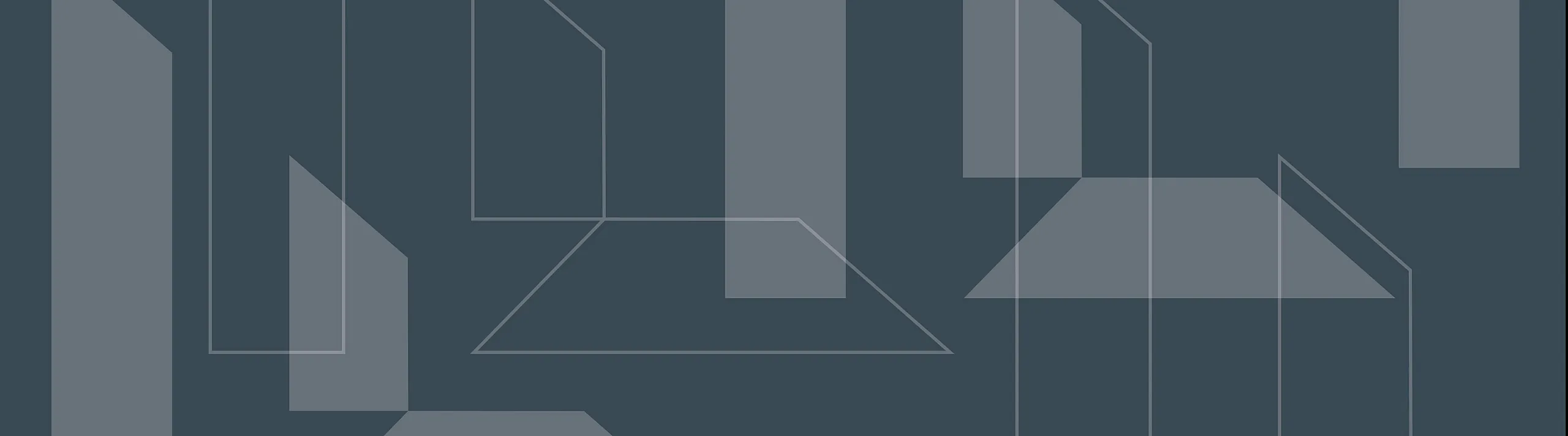 Modern abstract design with geometric shapes in various shades of gray on a dark blue background, creating a sophisticated and stylish visual effect.