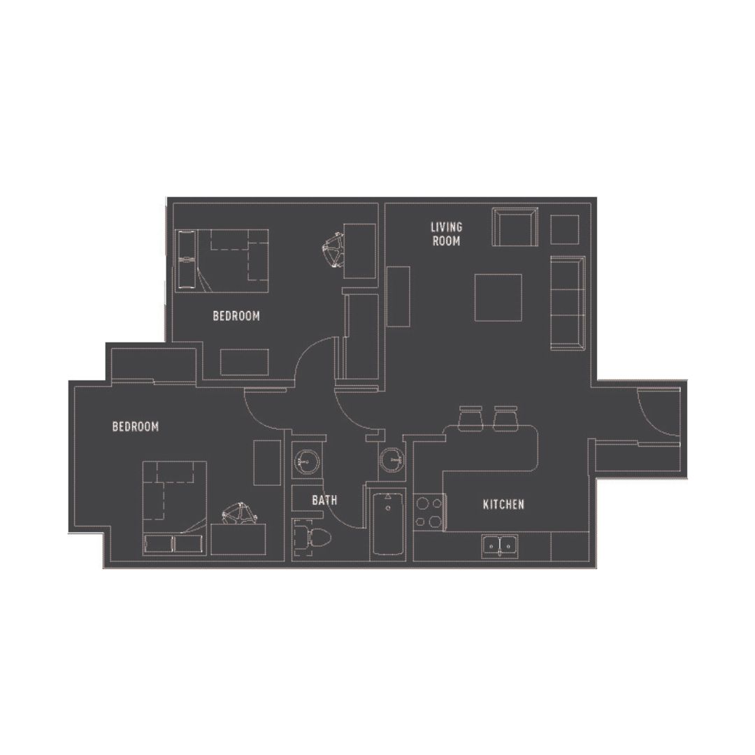 2 Bedroom 1 Bathroom
