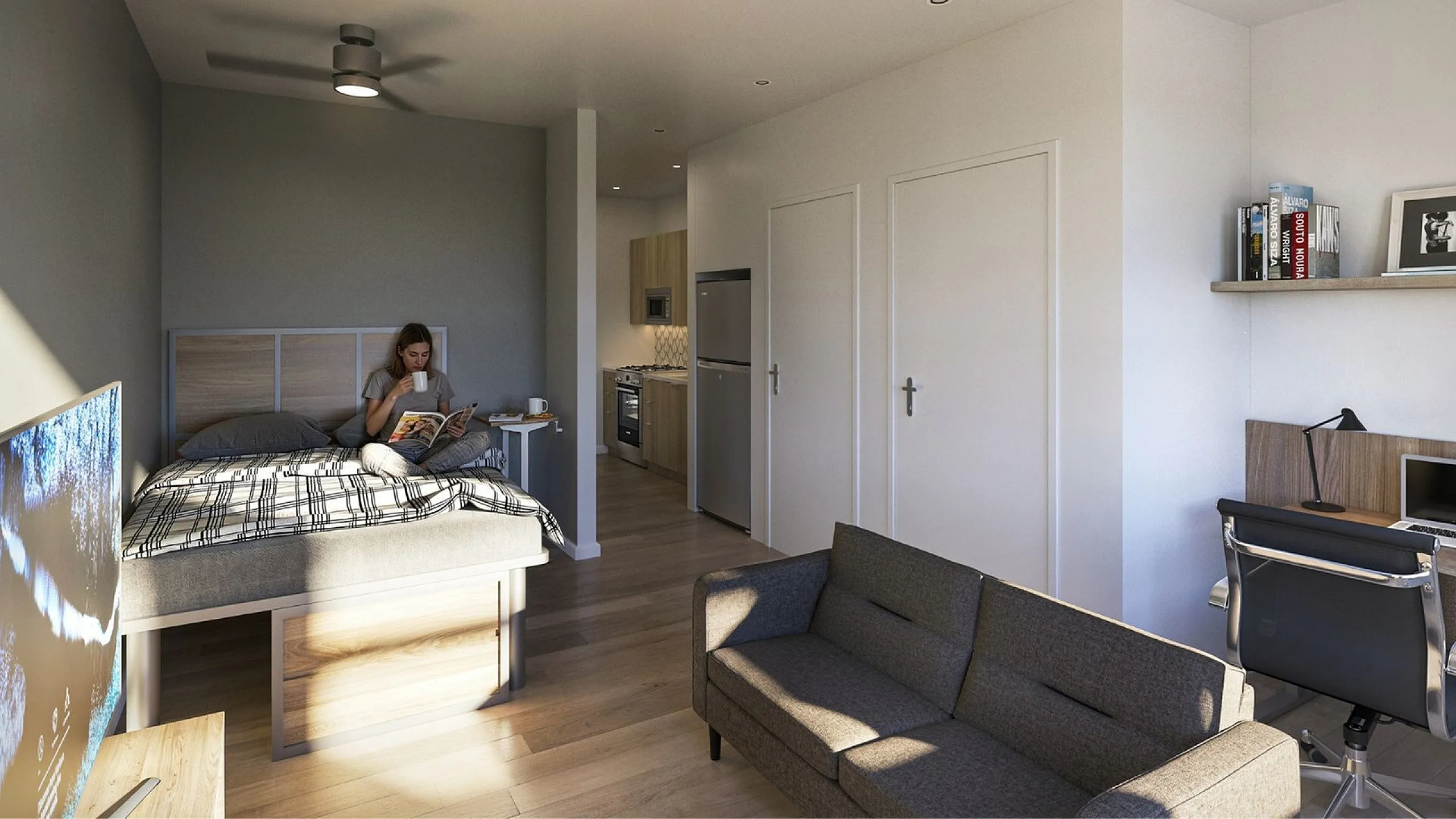 Cozy modern studio apartment image