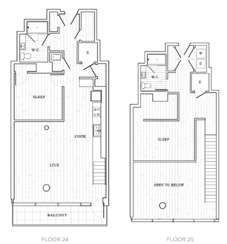 The Tower at OPOP 2402 Penthouse Floorplan