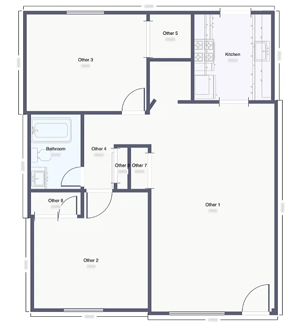 Sunridge 3150 floor plan in Denver, featuring 2 bedrooms, a modern kitchen, and a comfortable bathroom layout.