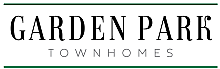 Elegant Garden Park Townhomes logo featuring a classic design with green accents, perfect for a serene and stylish living community.
