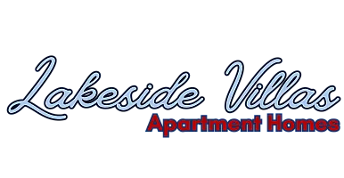 Elegant Lakeside Villas Apartment Homes logo in a modern, vibrant design.