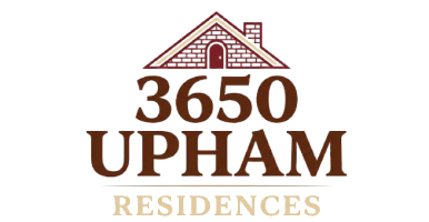 Elegant logo for 3650 Upham Residences, featuring an inviting rooftop design and established in 2024.