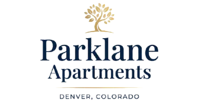 Elegant Parklane Apartments logo featuring a golden tree, located in vibrant Denver, Colorado.