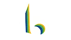 Dynamic abstract logo with bold lines and vibrant colors, featuring a stylized letter 'b'.