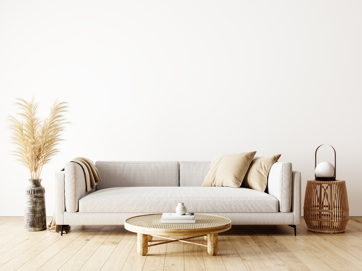 sofa in living room space