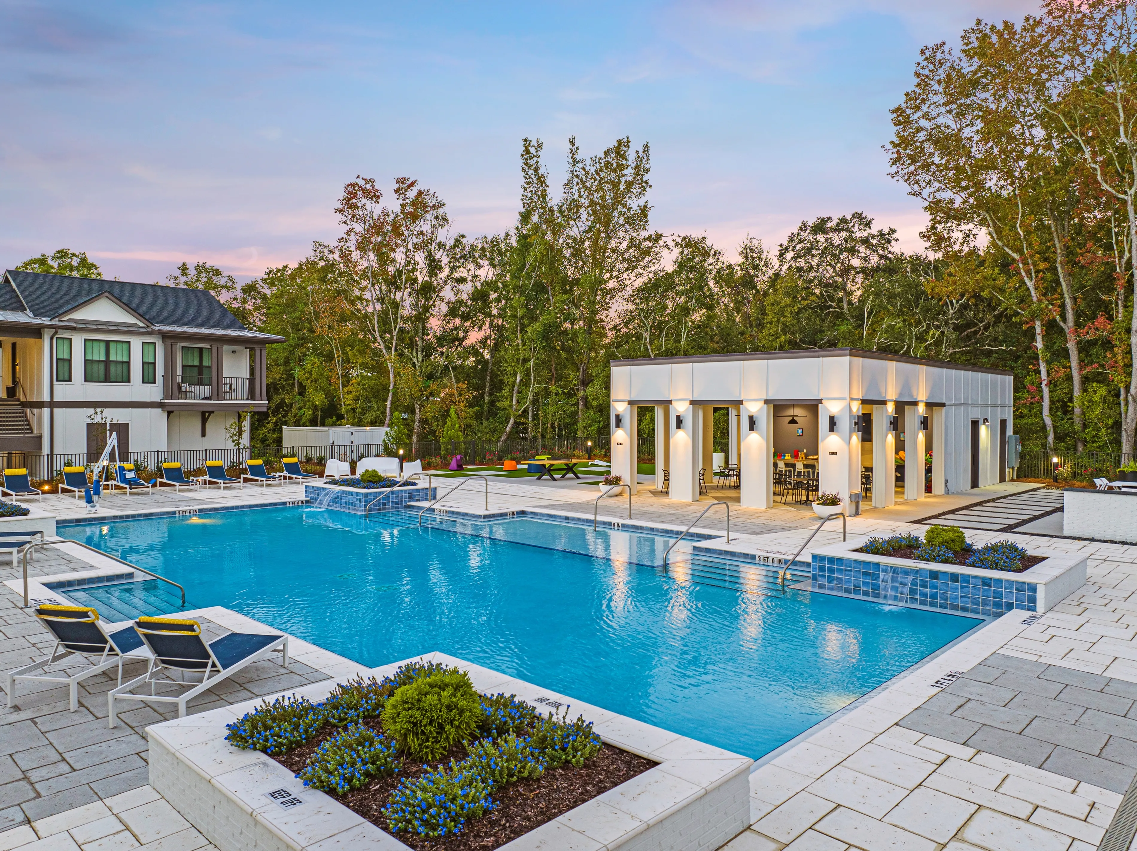 apartment pool and cabana
