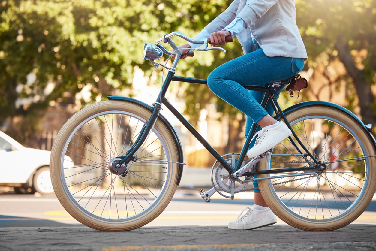 woman on bike