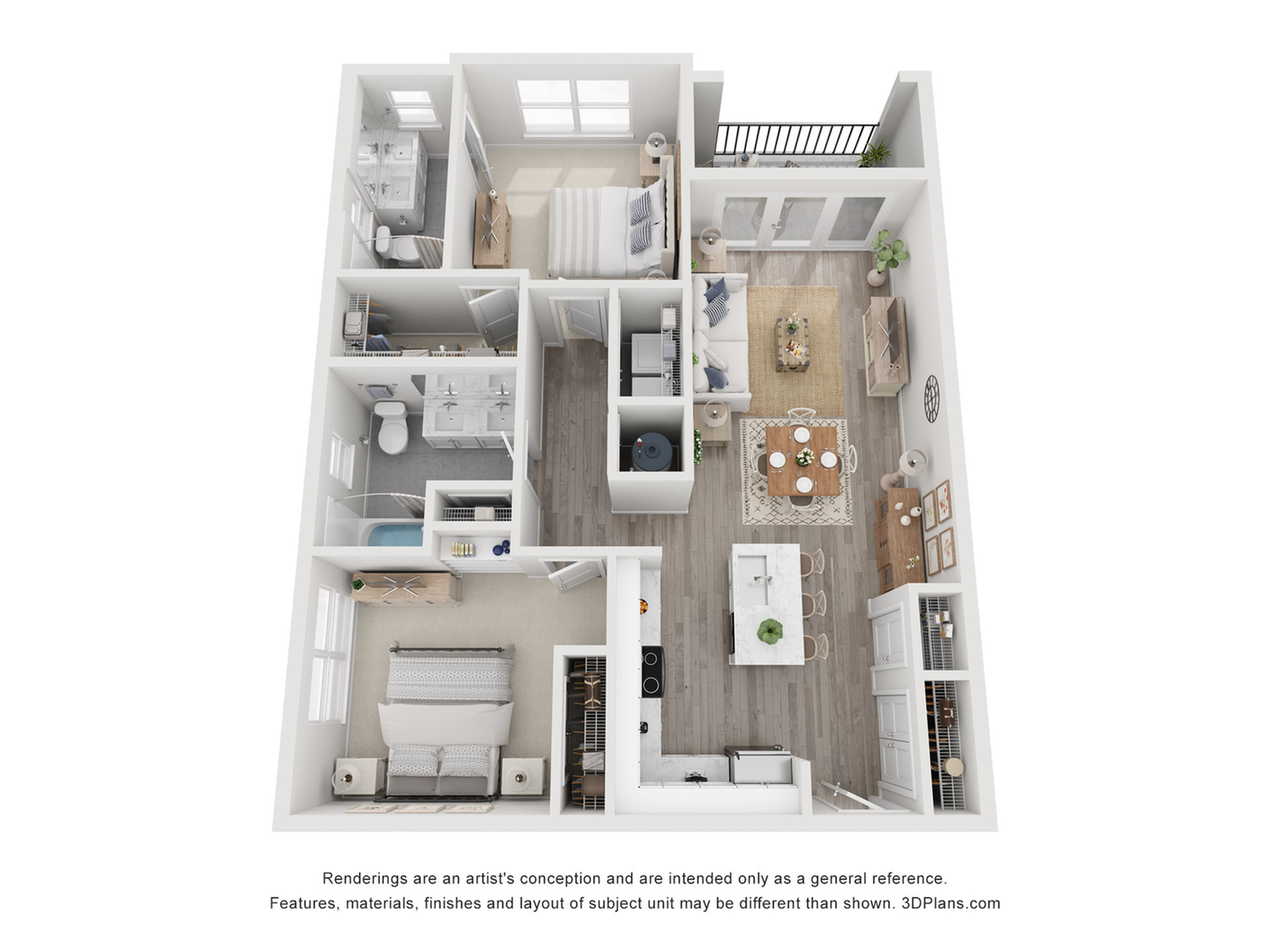 2 Bed 2 Bath Apartment