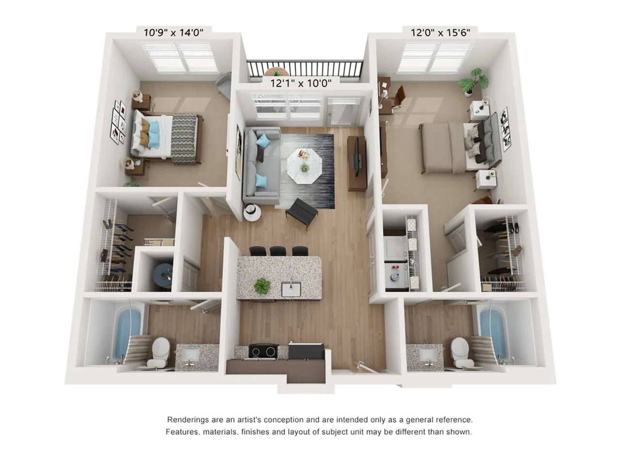 2 Bed 2 Bath