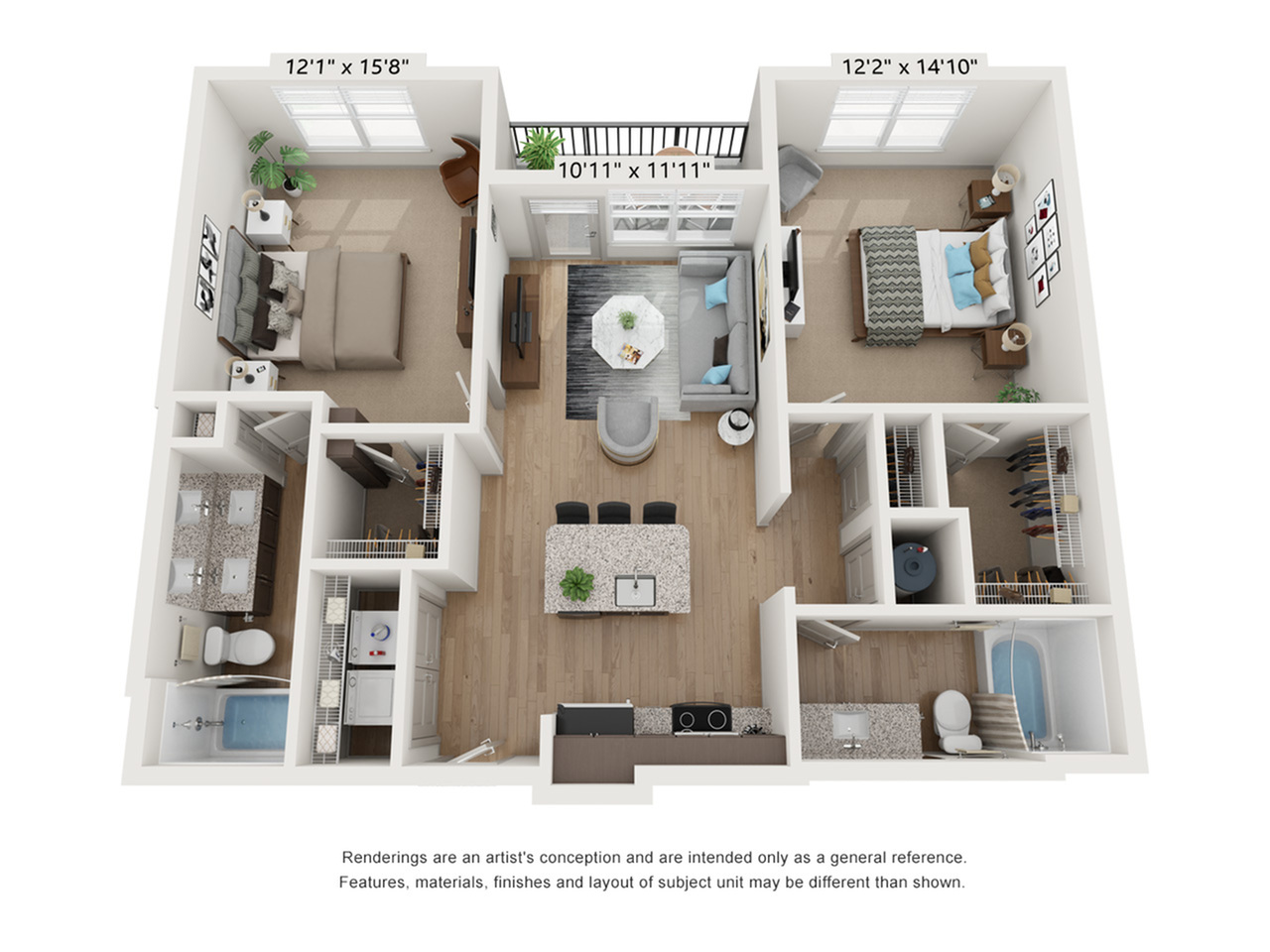 2 Bed 2 Bath