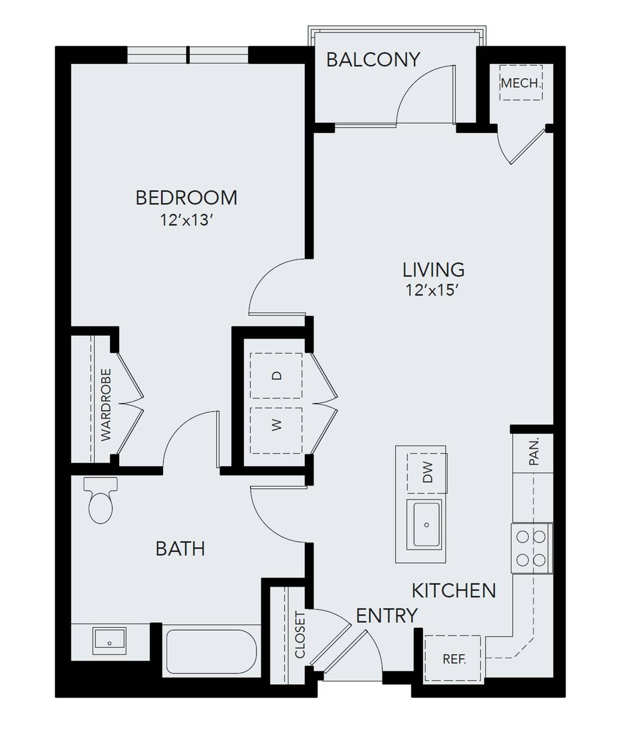 A1a ADA | 1 bed 1 bath | 806 sq ft