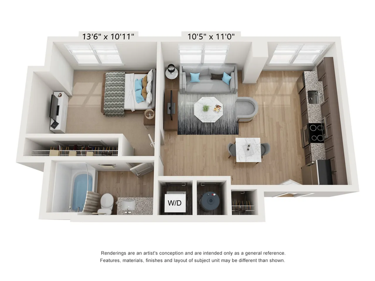 1 Bed 1 Bath