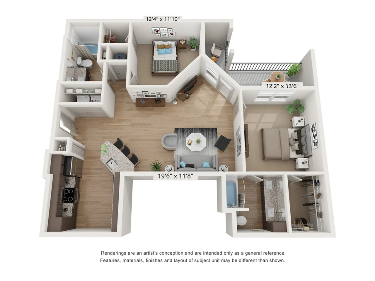 2 Bed 2 Bath