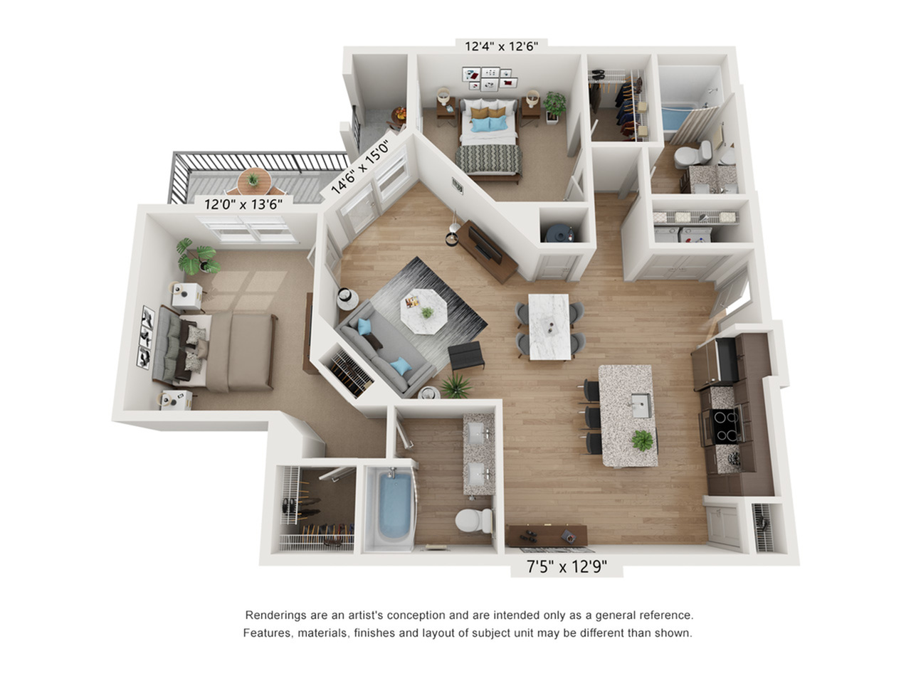 2 Bed 2 Bath