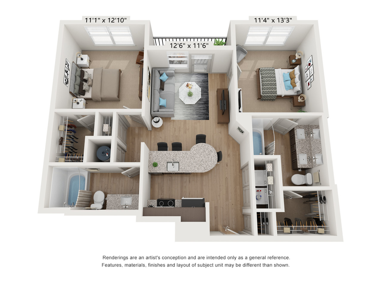 2 Bed 2 Bath