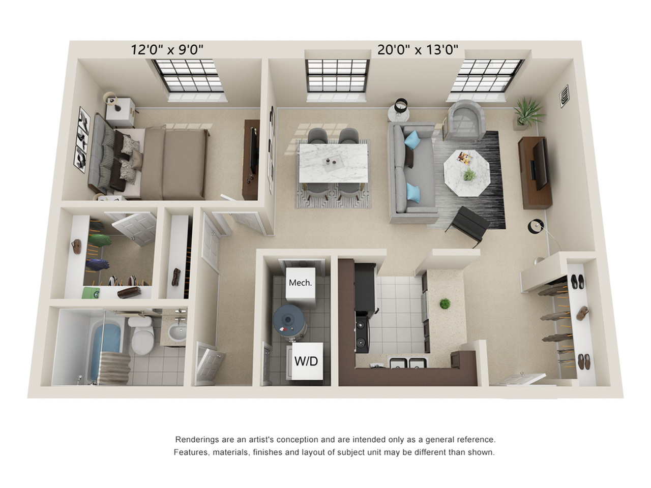1 Bed 1 Bath