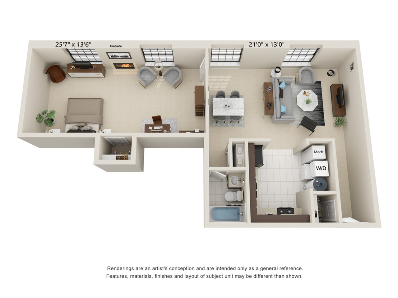 1 Bed 1 Bath