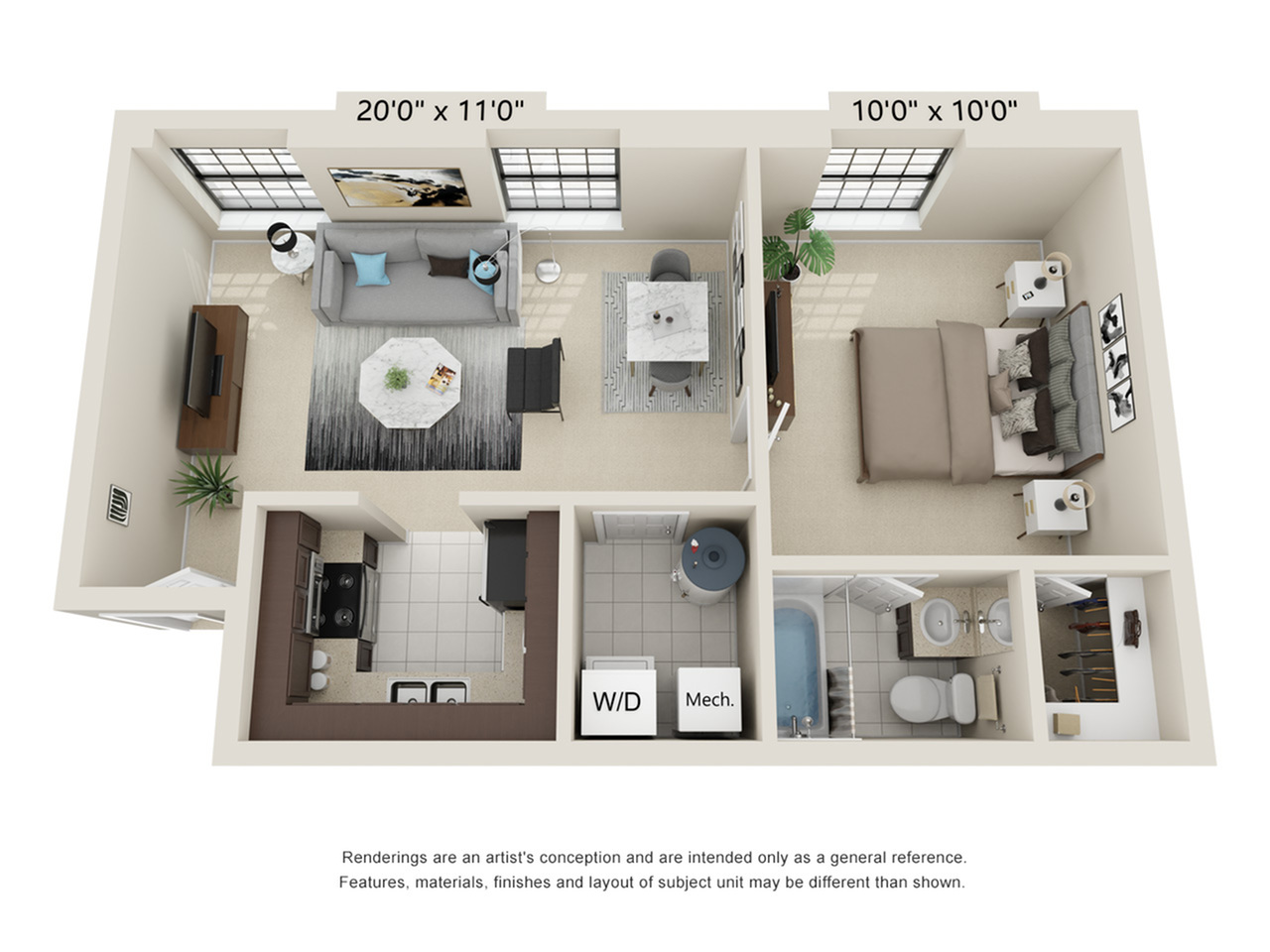 1 Bed 1 Bath