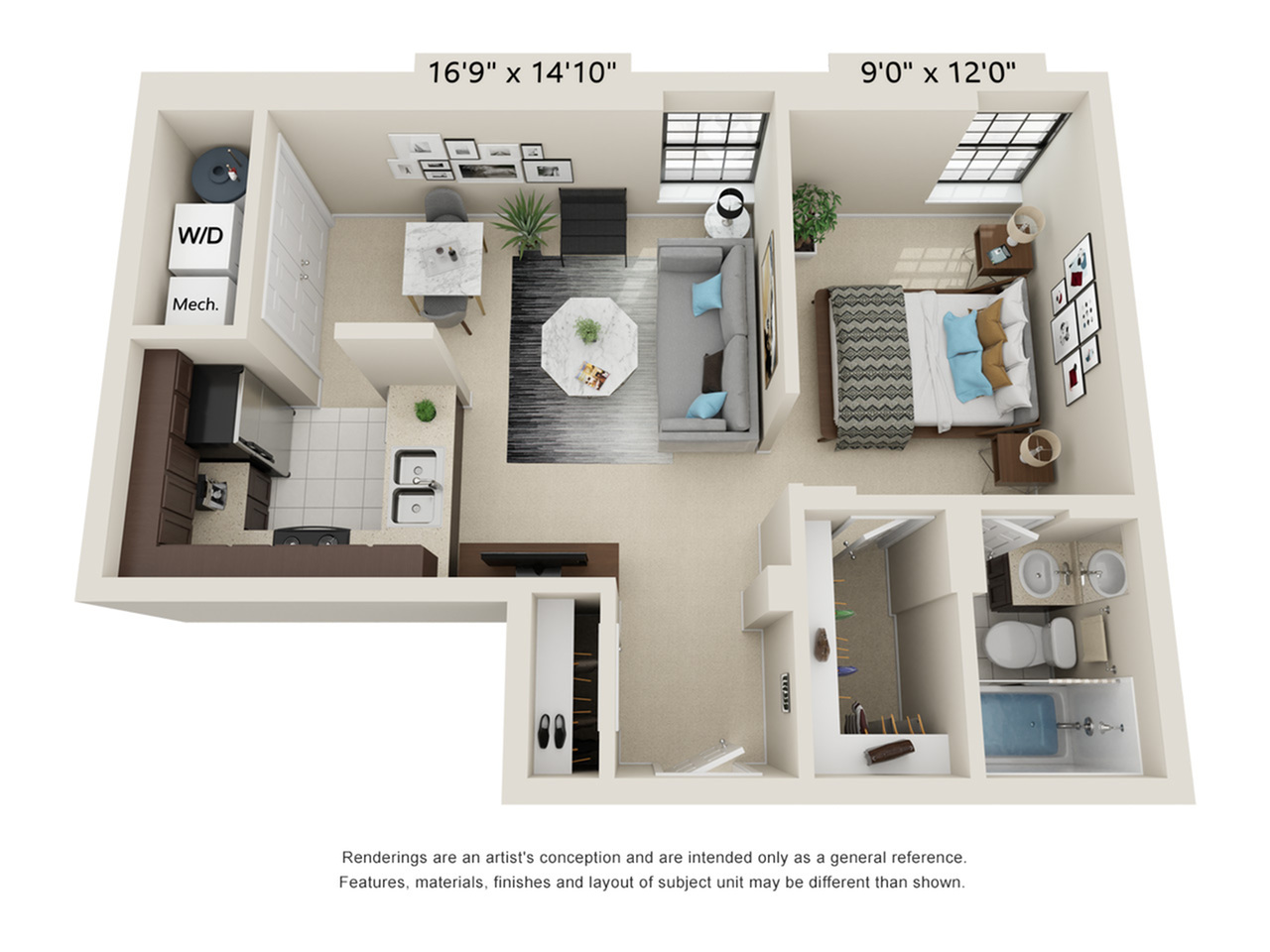 1 Bed 1 Bath