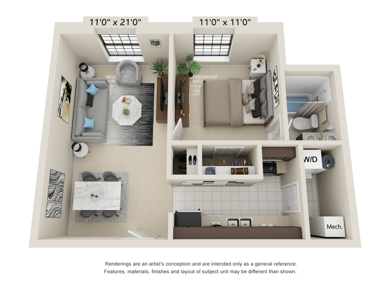1 Bed 1 Bath