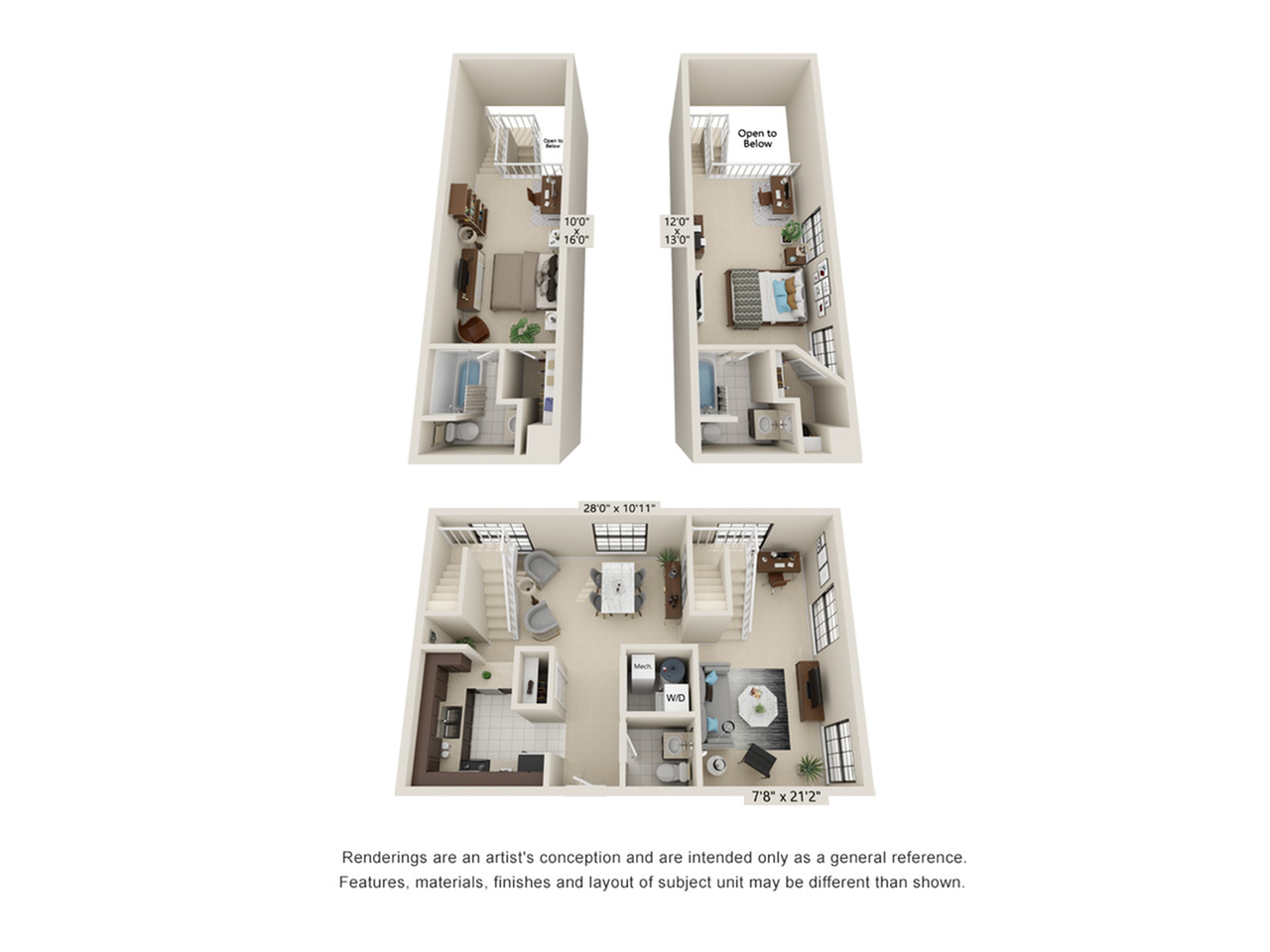 2 Bed 2.5 Bath