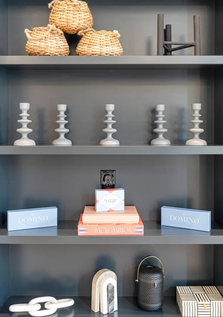 shelf with decorative objects