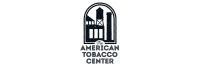 Iconic logo of the American Tobacco Center featuring industrial design elements in dark blue.