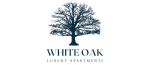 Elegant logo featuring a detailed oak tree representing White Oak Luxury Apartments.