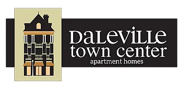 Elegant logo for Daleville Town Center Apartment Homes featuring a stylized building facade.