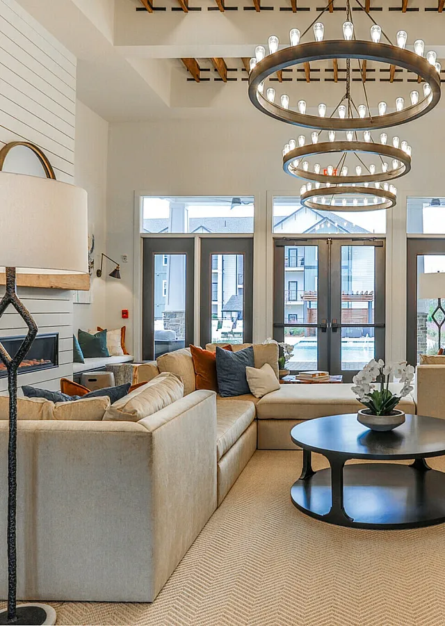 Clubhouse Interior with lots of social space