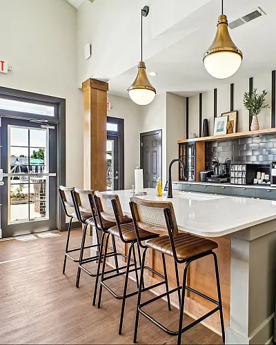 Clubhouse interior and lounge space