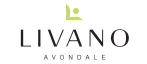 Modern logo of Livano Avondale featuring a stylish green design element above elegant typography.