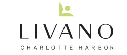 Elegant Livano Charlotte Harbor logo featuring a modern design and a soothing green accent.