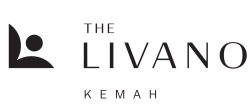Elegant logo of The Livano Kemah featuring a modern design with bold lettering and an abstract icon.