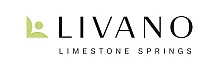 Elegant LIVANO Limestone Springs logo highlighting modern and upscale apartment living.